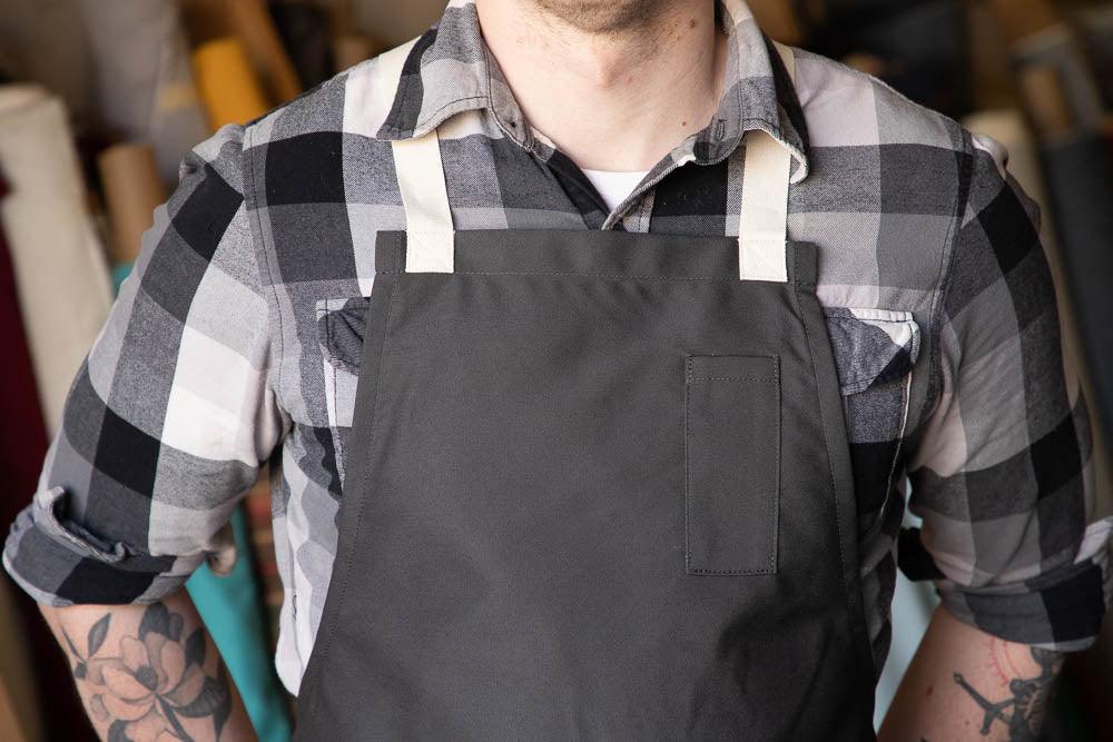 dress shirt aprons Chef Works Urban Austin Denim Waist Apron Natural