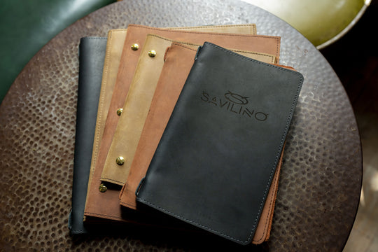 Stack of custom Savilino menus