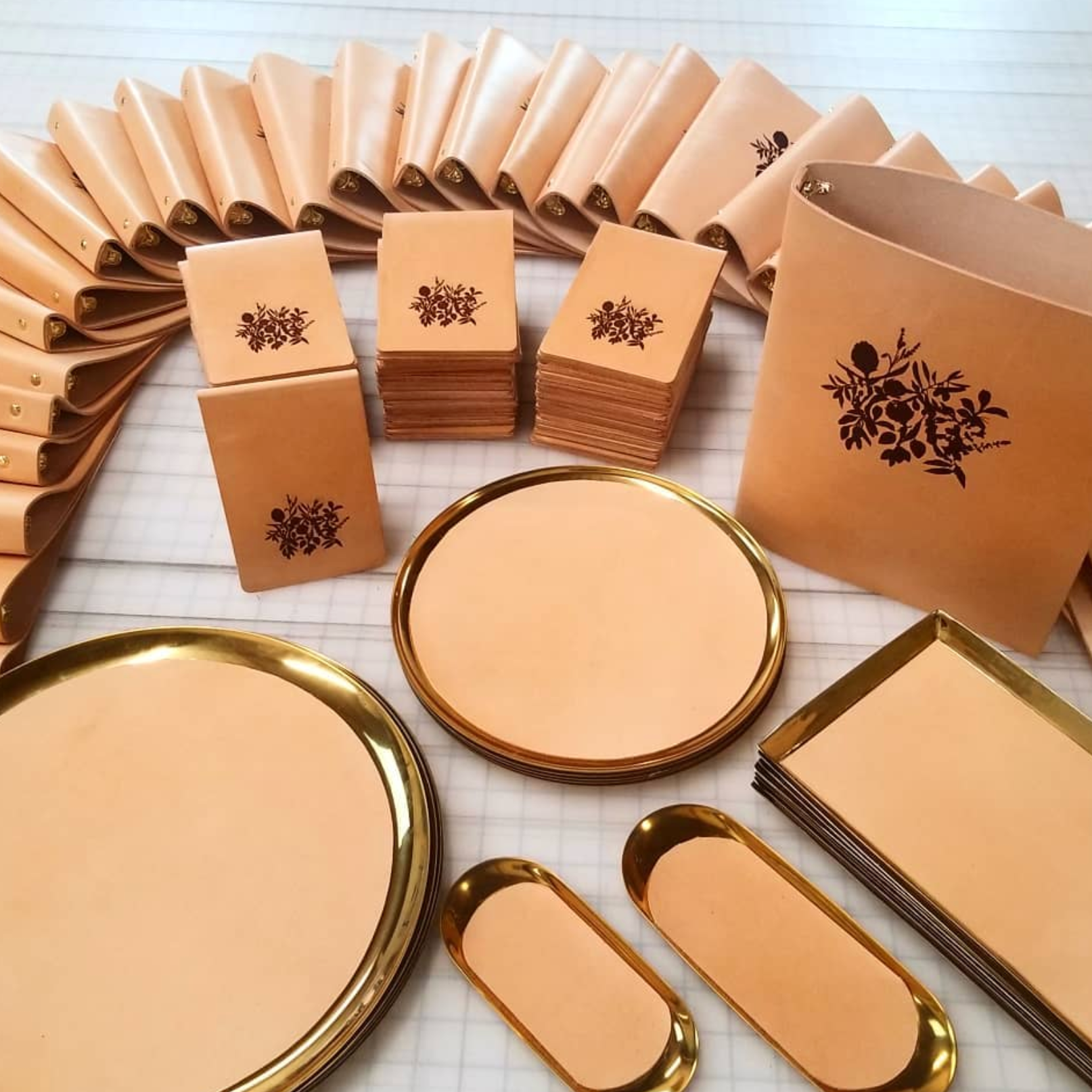 Laser engraved leather from the Savilino studio