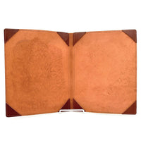 Leather Menu Book - Extra Thick Full Letter Inserts with Corner Tabs - Savilino