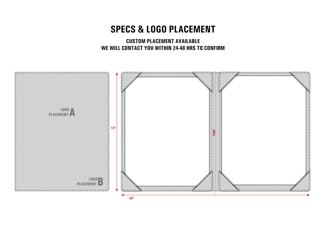 Leather Menu Book - Extra Thick Full Letter Inserts with Corner Tabs - Savilino