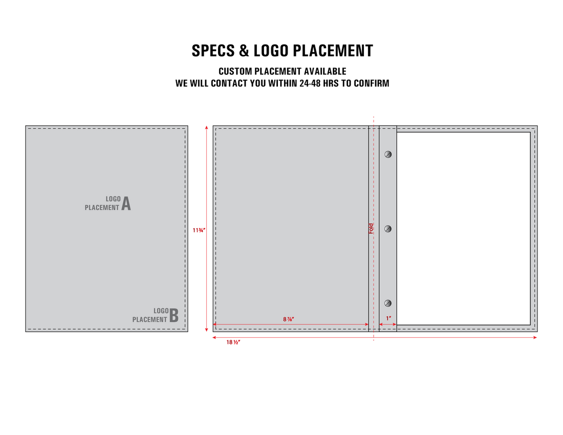 Leather Menu Book - Full Letter with Chicago Screws and Sturdy Cover - Savilino