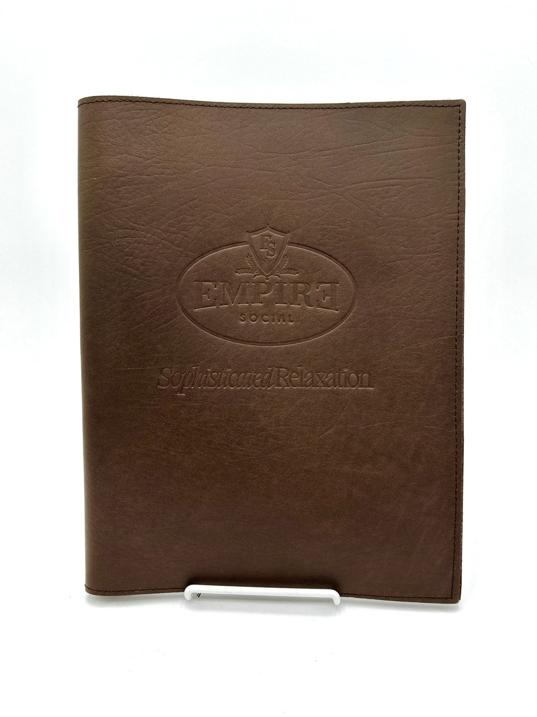 Leather Menu Book - Full Letter with Chicago Screws and Sturdy Cover - Savilino