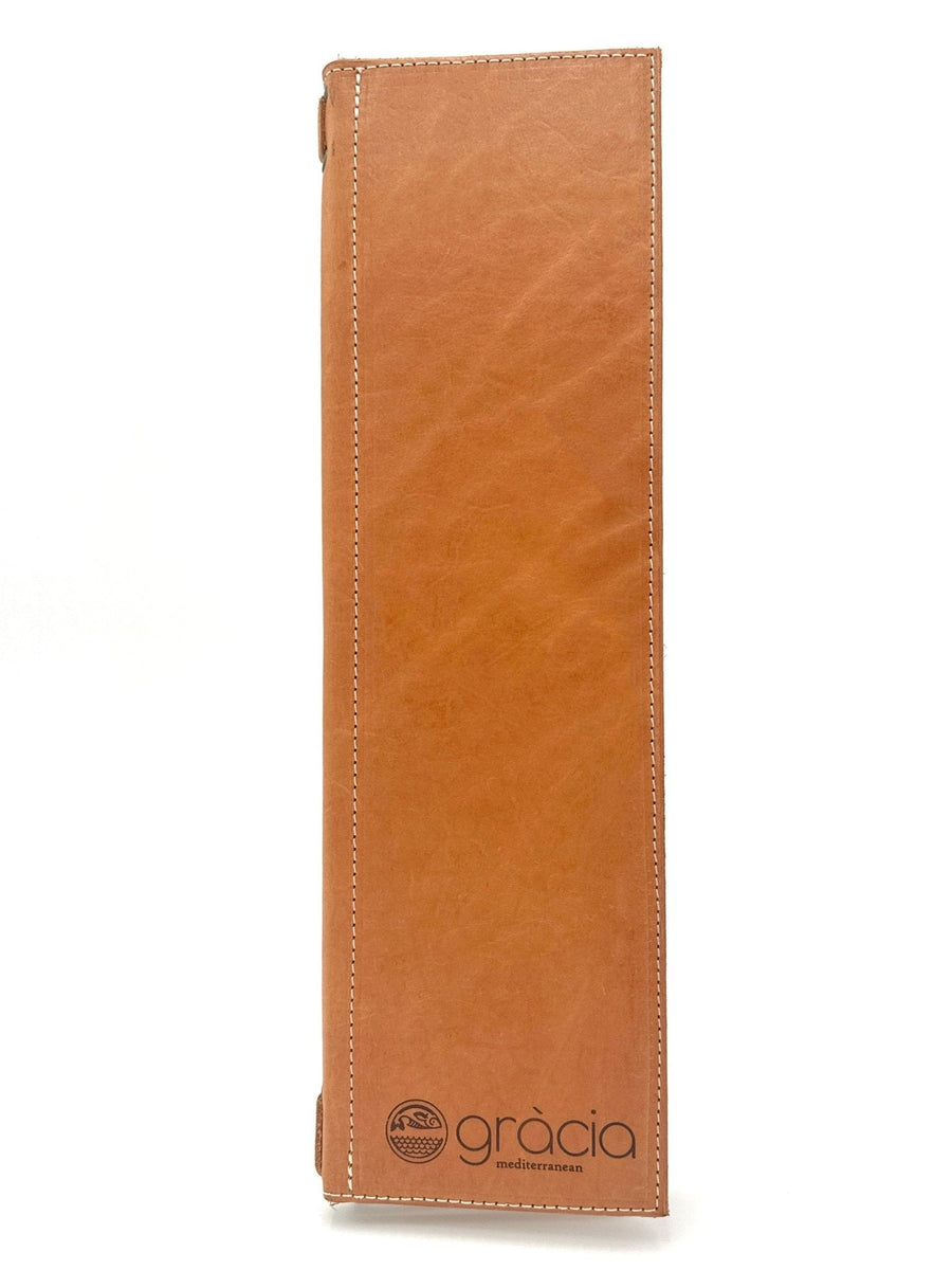 Leather Menu Book - Split Legal with Leather Strap and Sturdy Covers - Savilino