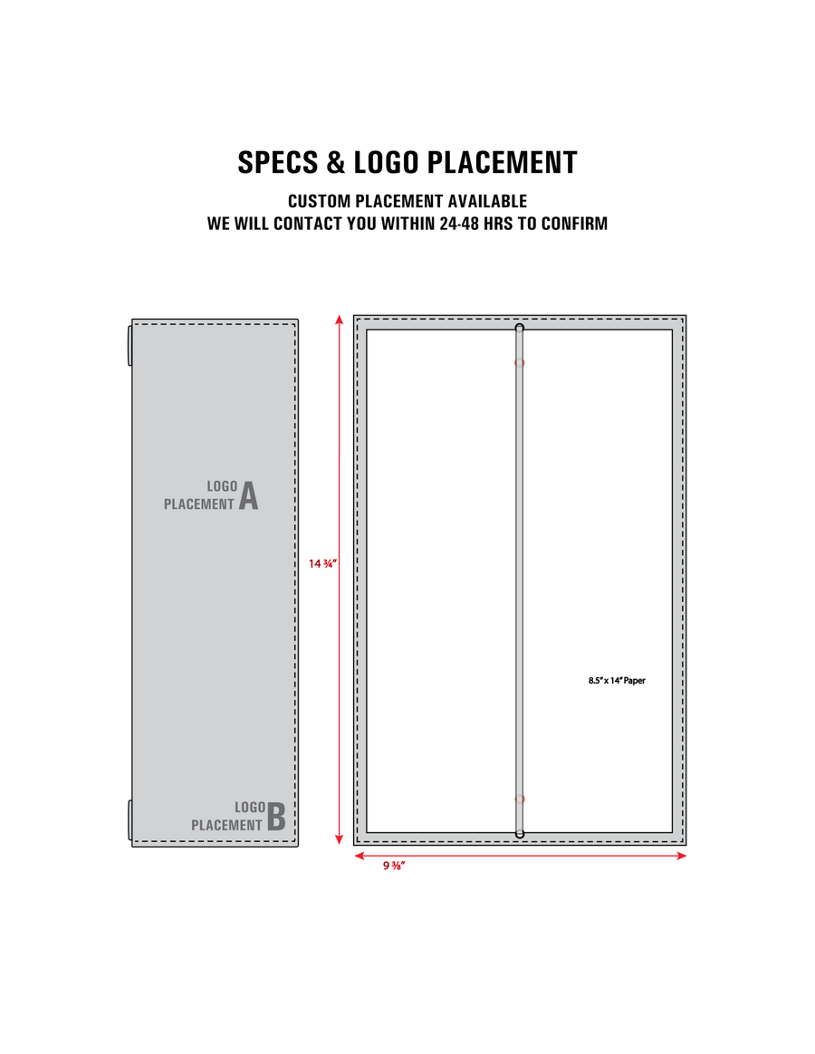 Leather Menu Book - Split Legal with Leather Strap and Sturdy Covers - Savilino