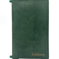 Leather Menu Book - Split Letter with Elastic and Beads (Landscape) - Savilino