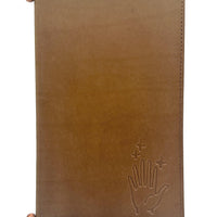 Leather Menu Book - Split Letter with Elastic and Beads (Landscape) - Savilino