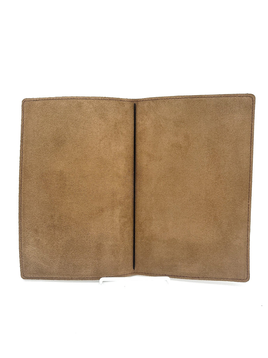 Leather Menu Book - Split Letter with Elastic and Beads (Landscape) - Savilino