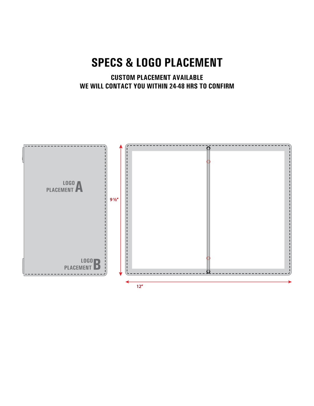 Leather Menu Book - Split Letter with Leather Strap (Landscape) - Savilino