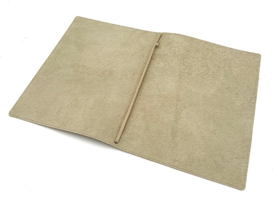 Leather Menu Book - Split Tabloid with Leather Strap and Soft Cover - Savilino